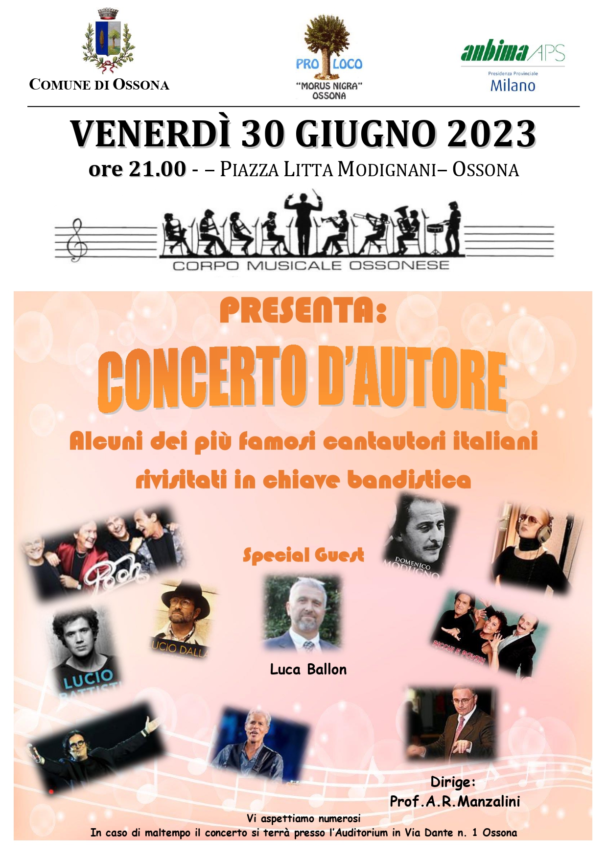 Anbima APS - Presidenza Provinciale Milano, Comune di Ossona, Pro Loco "Morus Nigra" A.P.S. Ossona, Corpo Musicale Ossonese