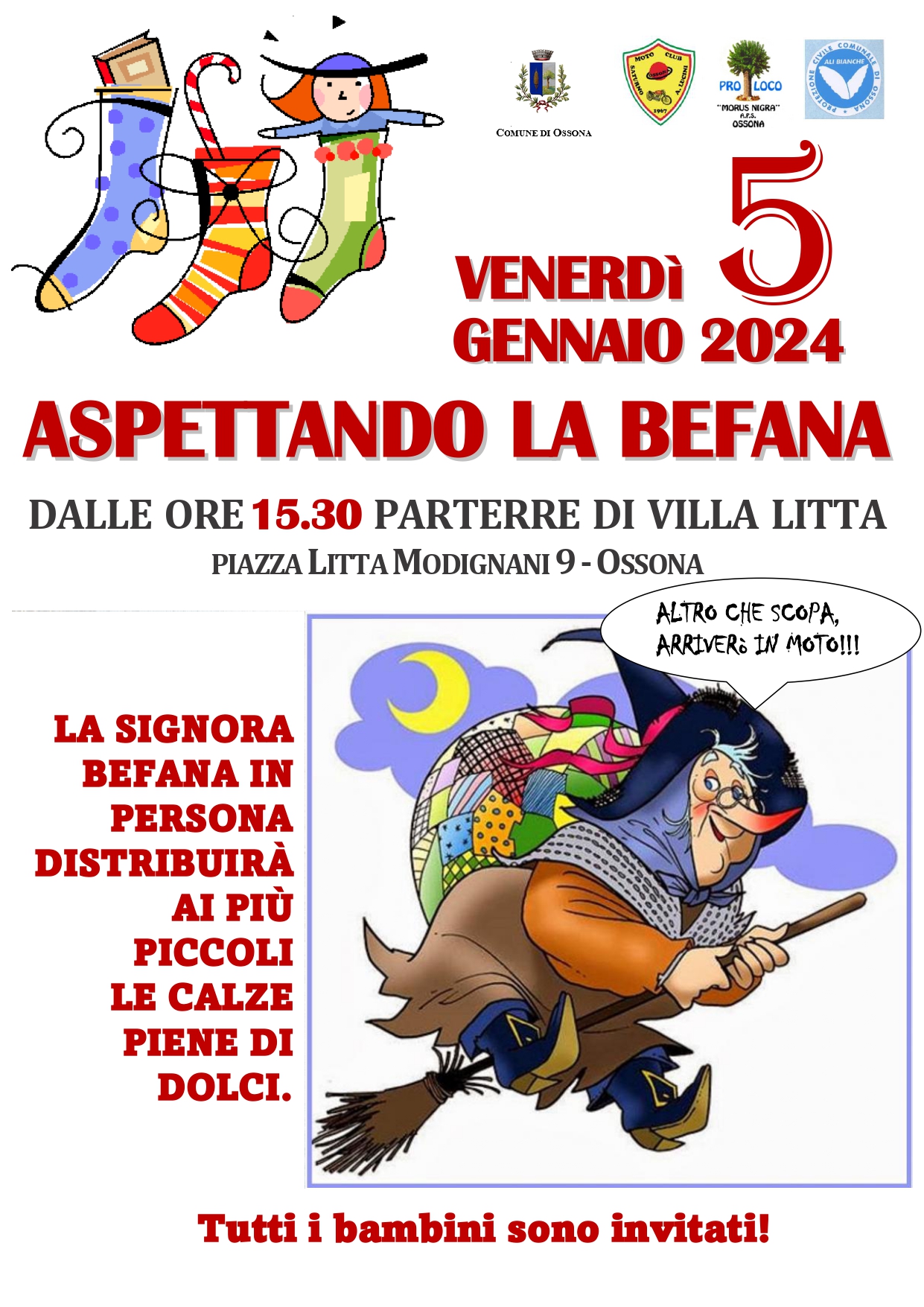 Moto Club Saturno, Ali Bianche, Comune di Ossona, Pro Loco "Morus Nigra" A.P.S. Ossona